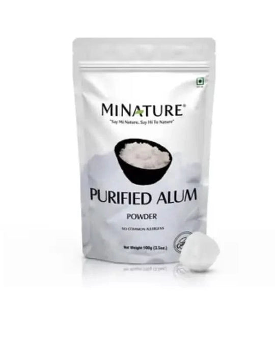 MINATURE Purified Alum Powder natural astringent deodorant and skin toner in resealable pouch
